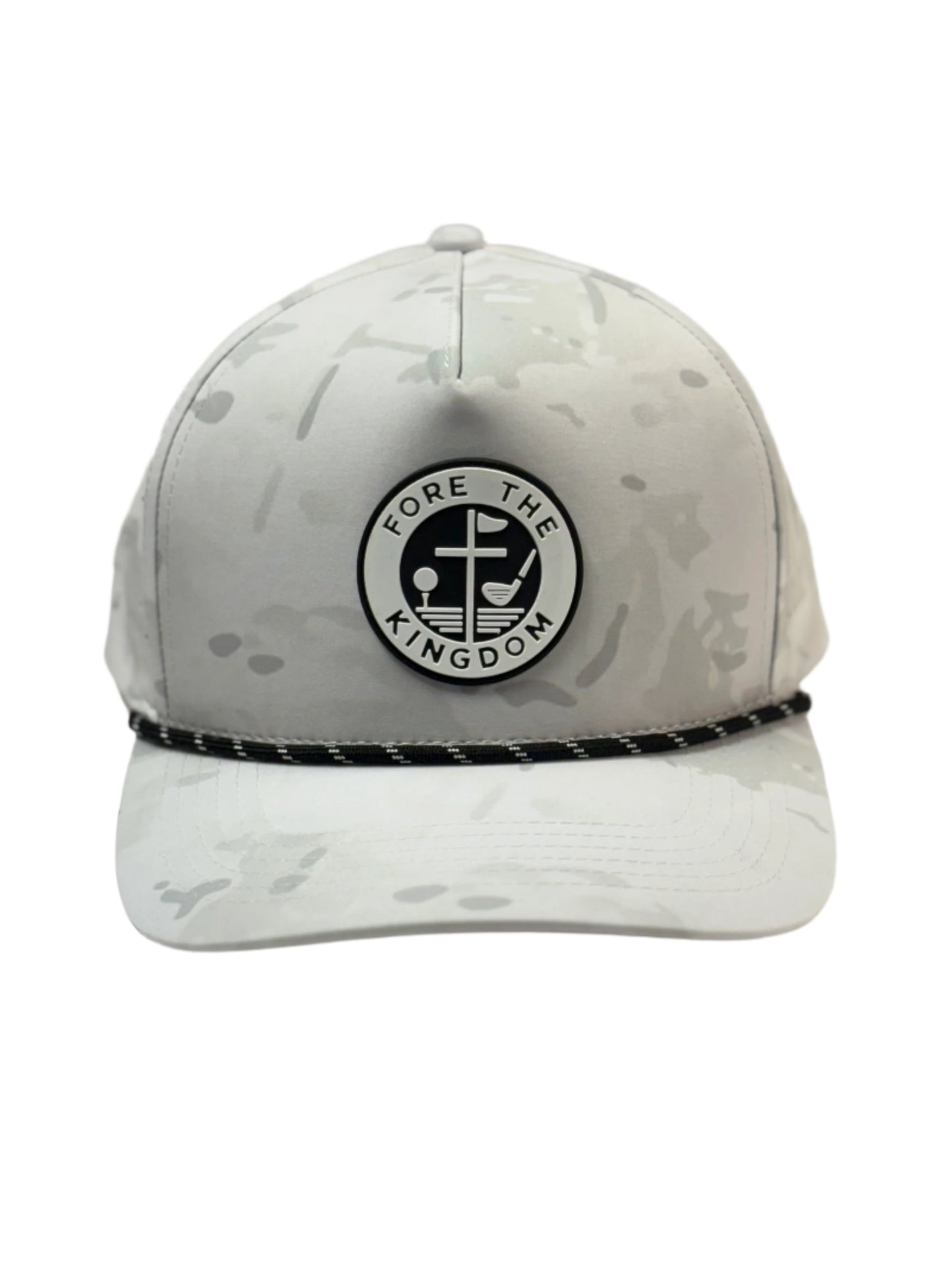 White Camo - Fore The Kingdom Performance Golf Rope Hat