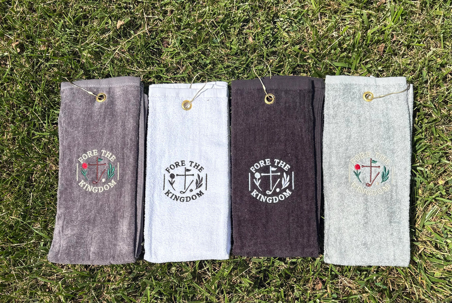 Fore The Kingdom Premium Golf Towels (Multiple Colors Available)