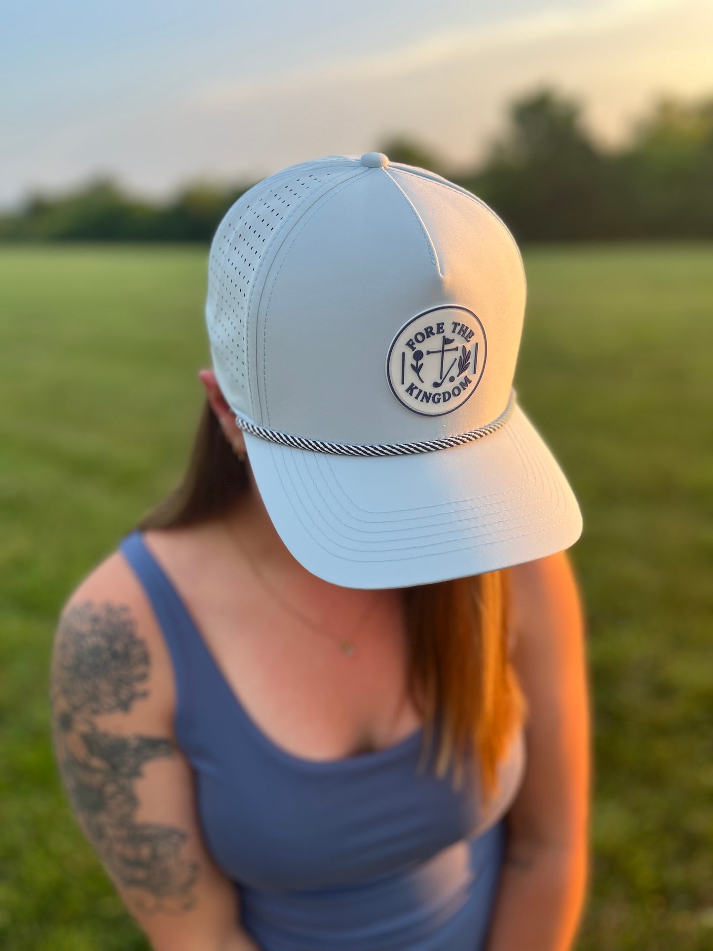 Carolina Blue - Fore the Kingdom Performance Golf Rope Hat