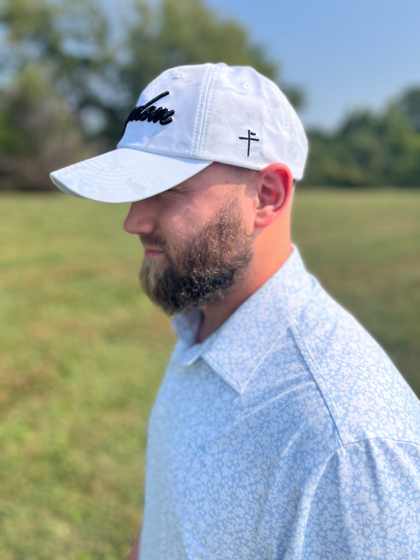 The White Camo Dad Hat
